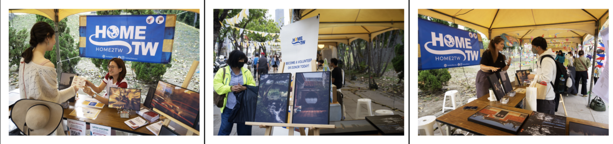 Festival visitors view the free photo exhibition featuring H2TW volunteers Ms. Lucie Kulhánková and Mr. Patrick Tyson as part of the “The Most Important People” campaign launching.